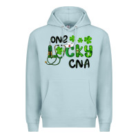 Blue Mist St. Patrick's Day One Lucky Cna Premium Hoodie - RanaPortraitStore