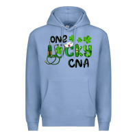Colony Blue St. Patrick's Day One Lucky Cna Premium Hoodie - RanaPortraitStore