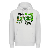 Dove Grey St. Patrick's Day One Lucky Cna Premium Hoodie - RanaPortraitStore