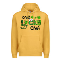 Mustard St. Patrick's Day One Lucky Cna Premium Hoodie - RanaPortraitStore