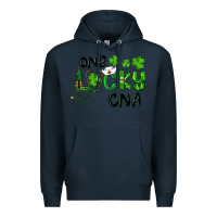 Navy St. Patrick's Day One Lucky Cna Premium Hoodie - RanaPortraitStore