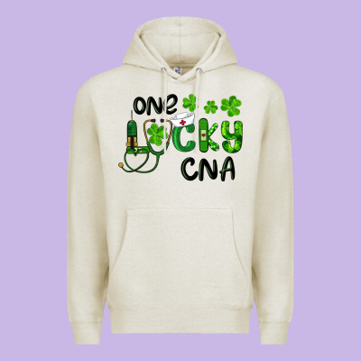 St. Patrick's Day One Lucky Cna Premium Hoodie Designed By Ranaportraitstore