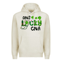 Oatmeal Heather St. Patrick's Day One Lucky Cna Premium Hoodie - RanaPortraitStore