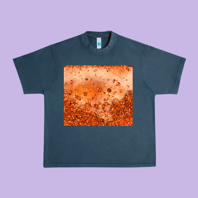 Orange Glitter Tumbler Urban Heavy Tee Designed By Jahusdesignshop
