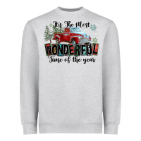 Heather Grey It's The Most Wonderful Time Of The Year Heavyweight Sweatshirt - FaDigitalArtStudio