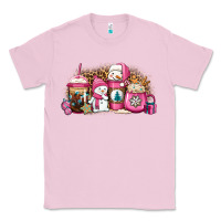 Bubblegum Pink pink Christmas winter snowman coffee Classic Tee - Jasminsmagicworld