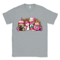 Heather Grey pink Christmas winter snowman coffee Classic Tee - Jasminsmagicworld