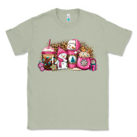 Pink Christmas Winter Snowman Coffee Classic Tee | Teevron