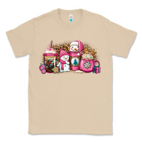 Mushroom pink Christmas winter snowman coffee Classic Tee - Jasminsmagicworld
