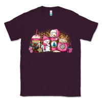 Plum pink Christmas winter snowman coffee Classic Tee - Jasminsmagicworld