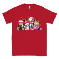 Red pink Christmas winter snowman coffee Classic Tee - Jasminsmagicworld