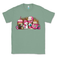 Sage pink Christmas winter snowman coffee Classic Tee - Jasminsmagicworld