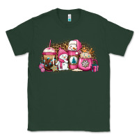 Sports Green pink Christmas winter snowman coffee Classic Tee - Jasminsmagicworld