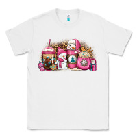 White pink Christmas winter snowman coffee Classic Tee - Jasminsmagicworld