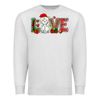Oatmeal Heather love snowman bbs Premium Sweatshirt - BundleAndBundleShop