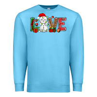 Ocean Blue love snowman bbs Premium Sweatshirt - BundleAndBundleShop