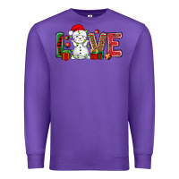Purple love snowman bbs Premium Sweatshirt - BundleAndBundleShop