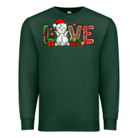 Sports Green love snowman bbs Premium Sweatshirt - BundleAndBundleShop