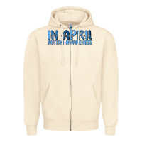 Sandshell in april we wear blue autism awareness Zipper Hoodie - MaliasSmallBusiness