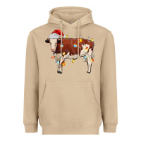 Mushroom Christmas cow Heavyweight Hoodie - MaliasSmallBusiness