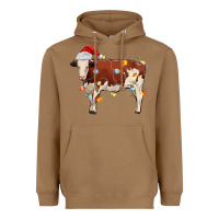 Toasted Coconut Christmas cow Heavyweight Hoodie - MaliasSmallBusiness