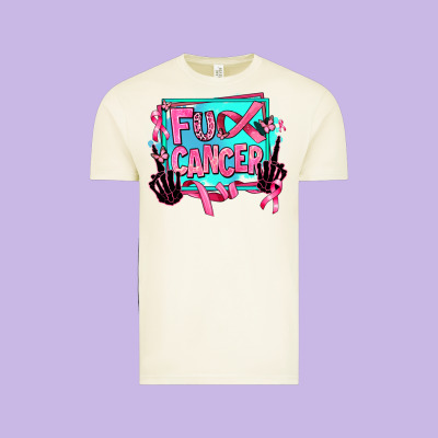 Fuck Cancer Vintage Tee Designed By Adodesignshop
