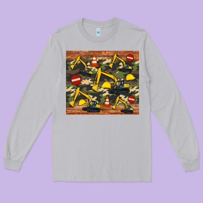 Excavator Camouflage Long Sleeve Tee Designed By Artiststas
