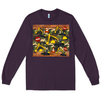 Plum excavator camouflage Long Sleeve Tee - Artiststas