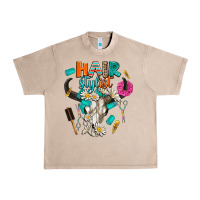 French Oak bullskull hairstlist Urban Heavy Tee - AdoDesignShop