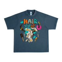 Midnight Navy bullskull hairstlist Urban Heavy Tee - AdoDesignShop