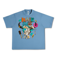 Pebble Blue bullskull hairstlist Urban Heavy Tee - AdoDesignShop