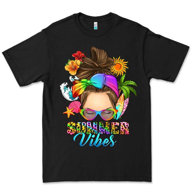 Messy Bun Summer Vibes Premium Tee by RanaPortraitStore | Teevron