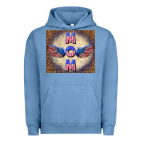 Pigment Pebble Blue American mom Urban Hoodie - TumblerDesignByShophia