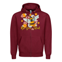 Burgundy be you tiful Zipper Hoodie - MaliasSmallBusiness