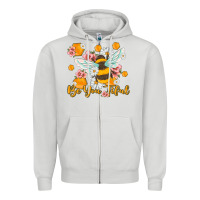 Dove Grey be you tiful Zipper Hoodie - MaliasSmallBusiness