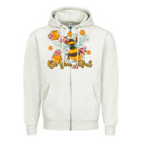 Oatmeal Heather be you tiful Zipper Hoodie - MaliasSmallBusiness