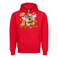 Red be you tiful Zipper Hoodie - MaliasSmallBusiness