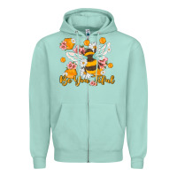 Seafoam be you tiful Zipper Hoodie - MaliasSmallBusiness
