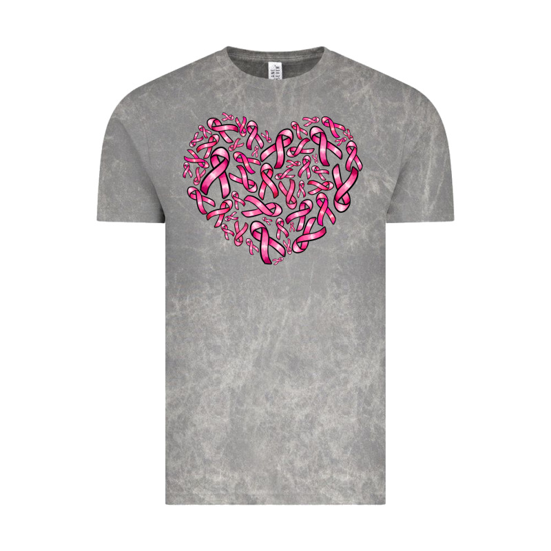 Breast Cancer Ribbon Heart Vintage Tee by AdoDesignShop | Teevron