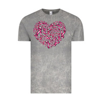 Cloud Rock breast cancer ribbon heart Vintage Tee - AdoDesignShop