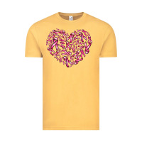 Vintage Mustard breast cancer ribbon heart Vintage Tee - AdoDesignShop