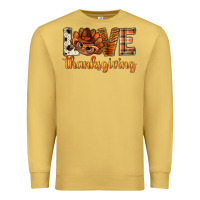 Antique Gold love thanksgiving with turkey bbs Premium Sweatshirt - BundleAndBundleShop