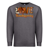 Charcoal Heather love thanksgiving with turkey bbs Premium Sweatshirt - BundleAndBundleShop