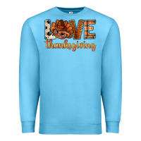 Ocean Blue love thanksgiving with turkey bbs Premium Sweatshirt - BundleAndBundleShop