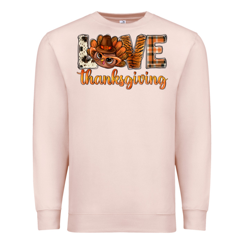 Love Thanksgiving With Turkey Bbs Premium Sweatshirt by BundleAndBundleShop | Teevron