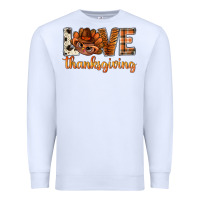 White love thanksgiving with turkey bbs Premium Sweatshirt - BundleAndBundleShop