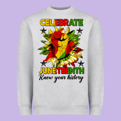 Celebrate Juneteenth Know Your History Heavyweight Sweatshirt Designed By Hra Design Shop