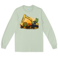 Matcha excavator cactus sunflower sunset Long Sleeve Tee - Artiststas