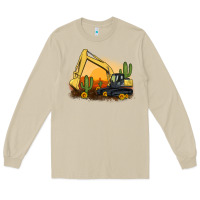 Mushroom excavator cactus sunflower sunset Long Sleeve Tee - Artiststas