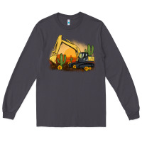 Smoke excavator cactus sunflower sunset Long Sleeve Tee - Artiststas